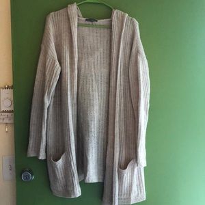 Long Sweater Cardigan with Hood